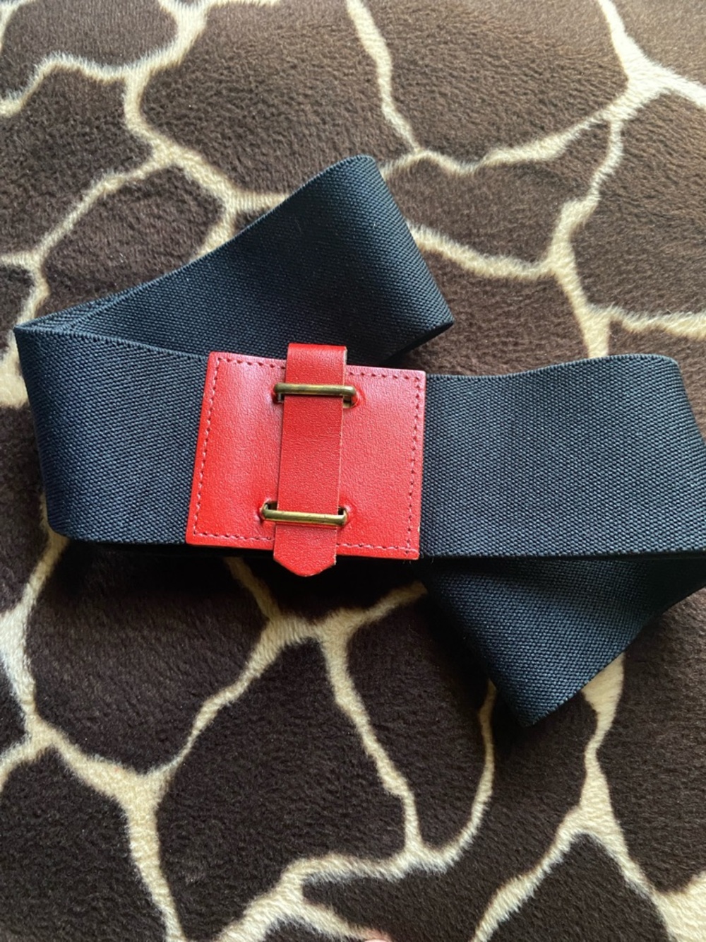 Vintage 80’s Red and Black Elastic Belt